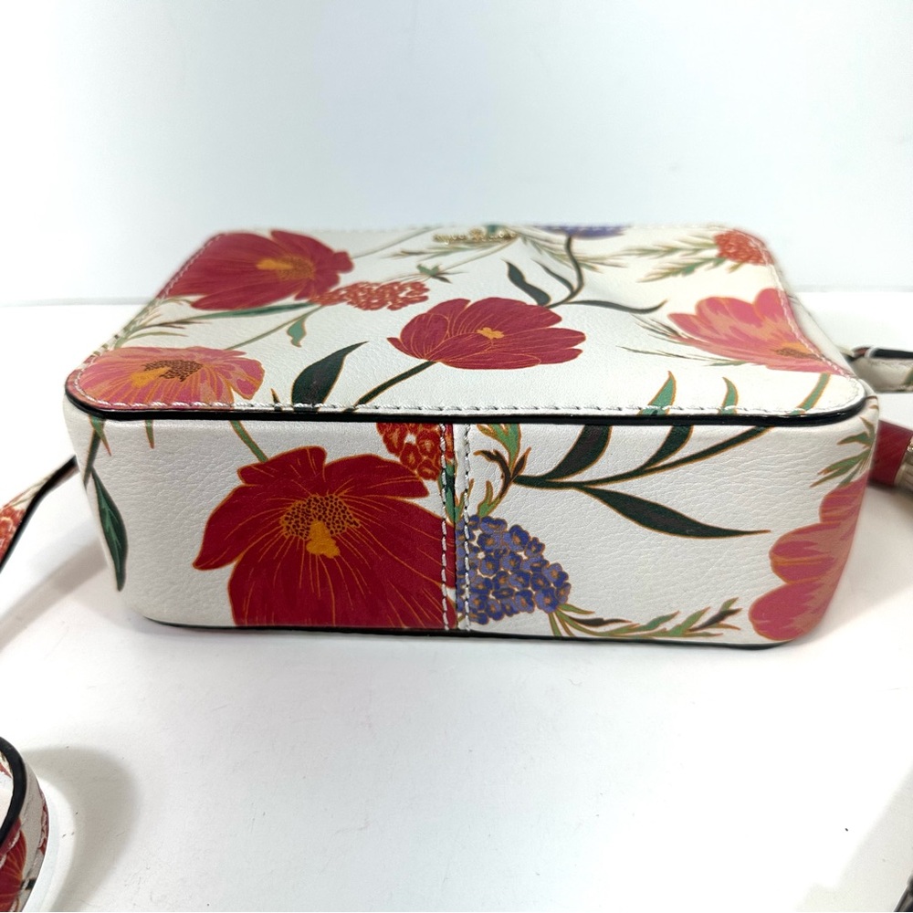 Kate Spade Floral Print Arla White Leather Crossbody Camera Bag - Picture 16 of 16